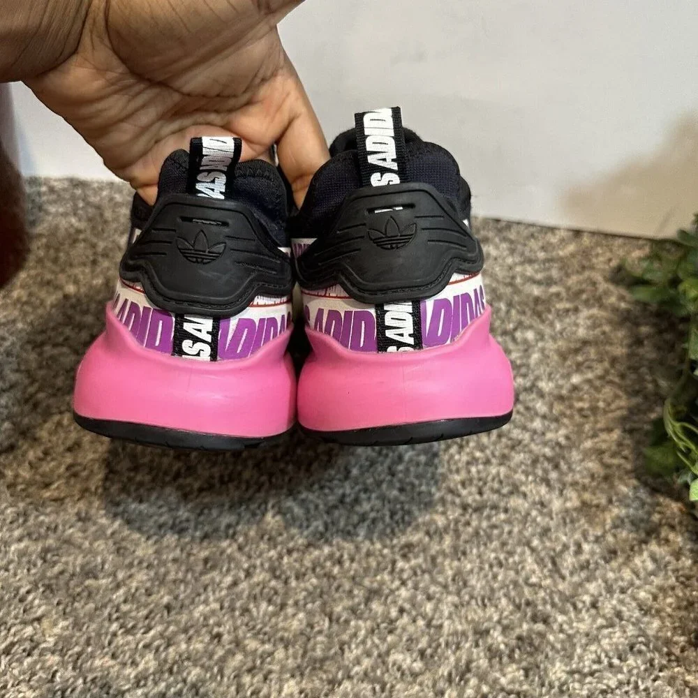 Adidas Shoes Size 7 Black Pink White Running ZX 2K Boost Sneakers Women’s